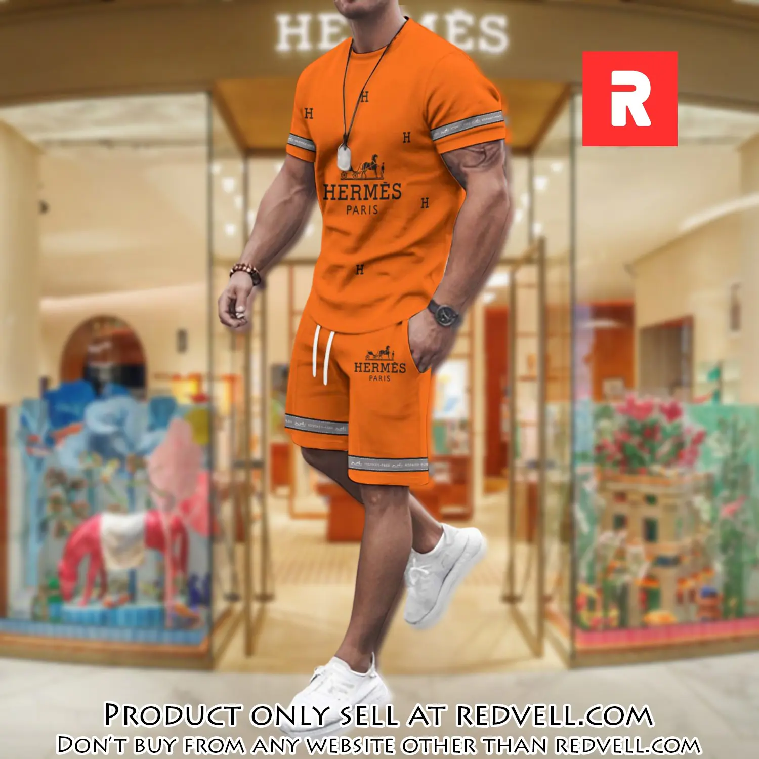 Hermes combo unisex tshirt & short limited luxury outfit cts1106 rv4815451